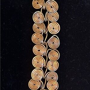Handcrafted Copper Spiral Bracelet Vintage